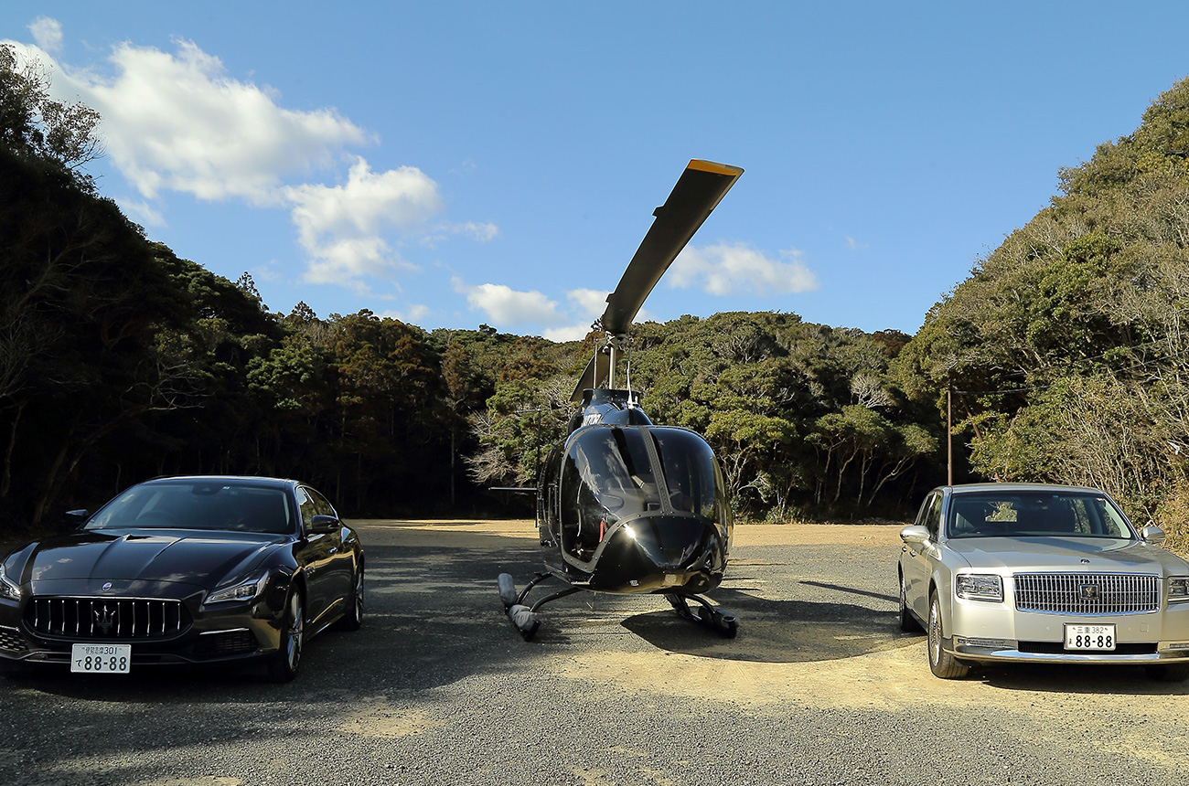 志摩へリポートからは当館専用車でDoor to Doorのお出迎え